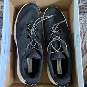 Hoka One One Black and White Athletic Shoes